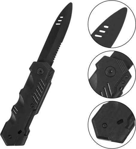 Vista 3 de 8 cuchillos retráctiles falsos – Truco de plástico para Halloween Disappear Blade Switchblade Dagger