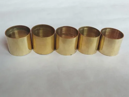 Vista 2 de Juego de 5 collares de casquillo de latón macizo, eje de anillo, accesorios de pieza de repuesto para palos de madera, bastón de caminar