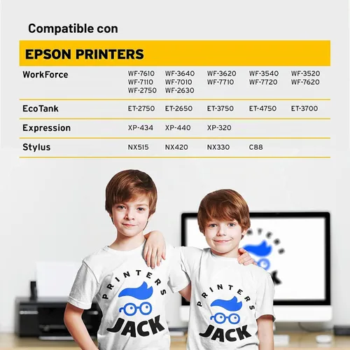Vista 4 de Printers Jack - Tinta de sublimación de 440ml para impresoras de inyección de tinta Supertank ET-2400, ET-2720, ET-2760, ET-2800, ET-2803, ET-2830