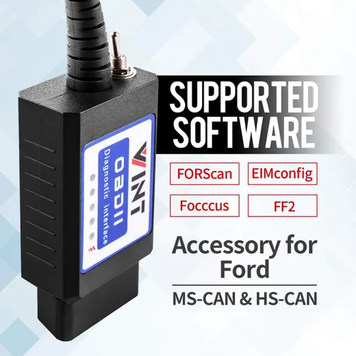 Vista 3 de VINT-TT55502 ELM327 USB modificado para FOSCAN ELMconfig FOCCCUS HS-CAN / MS-CAN