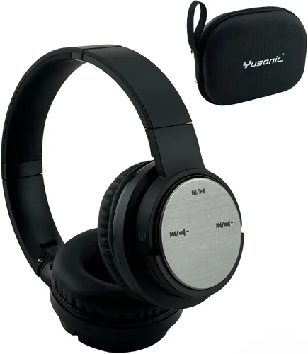 Vista 14 de Auriculares inalámbricos con cancelación activa de ruido, Bluetooth 5.3 sobre la oreja con controladores de alta fidelidad de 1.575 pulgadas Negro 2