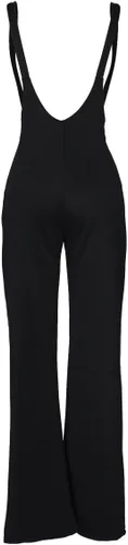 Vista 4 de Sprifloral Women's High Waisted Zipper Front Bell Bottom Pants Suspender Jumpsuits Overalls