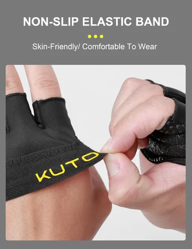 Vista 6 de KUTOOK Guantes de levantamiento de pesas para mujeres, guantes de entrenamiento de gimnasio con protección de palma y agarre adicional, guantes