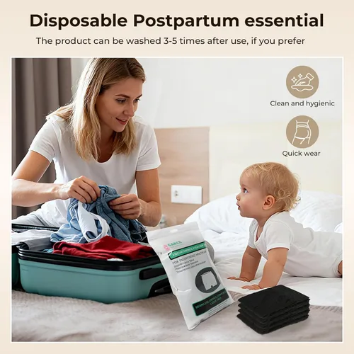 Vista 6 de CARER Healthcare Incontinence Pregnancy 4 PCS Ropa Interior de Malla Posparto Imprescindible Hospital Proporciona Cintura Alta Transpirable Panties