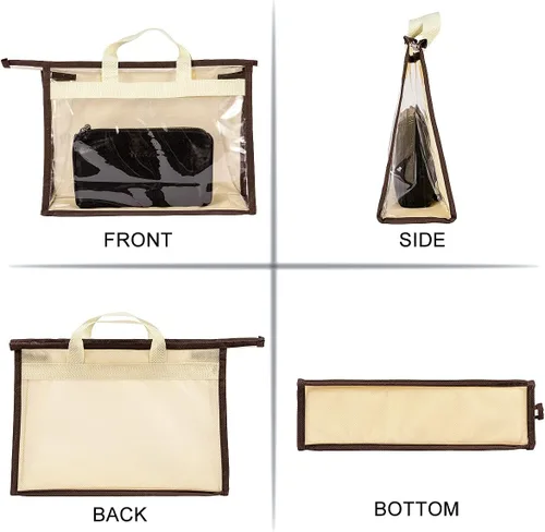 Vista 7 de CINPIUK Bolsas de almacenamiento transparentes para el armario, bolsa de almacenamiento colgante con cremallera para bolsos, XL, 2
