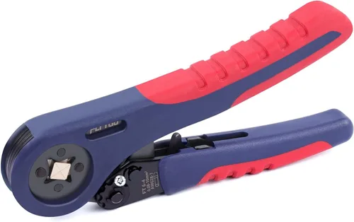 Vista 11 de Herramienta de crimpado de virola de alambre para AWG28-10, mini HSC8 6-4A autoajustable con trinquete para terminales de cables y fundas