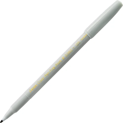 Vista 2 de Pentel Arts - Bolígrafo de color plateado, gris, caja de 12 unidades (S360-126)