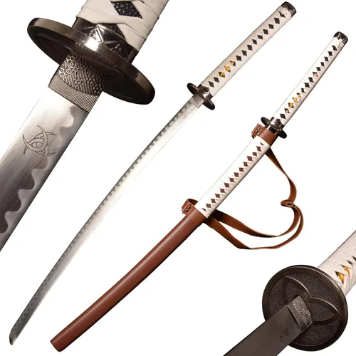 Vista 7 de The Samurai Sword of Michonne, Zombie Katana Katana 41 inches，1065 high Carbon Steel Clay_Tempered Steel Handmade Real Sharp