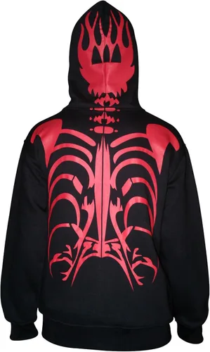 Vista 2 de SKYLINEWEARS Sudadera con capucha de esqueleto y calavera para hombre disfraz de Halloween