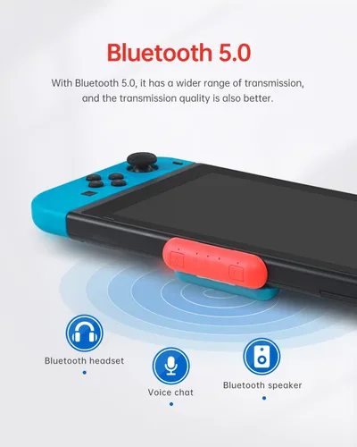 Vista 4 de TXLBTTL Interruptor transmisor adaptador Bluetooth, receptor para interruptor, USB-C, micrófono digital integrado APTX, baja latencia, chat de voz