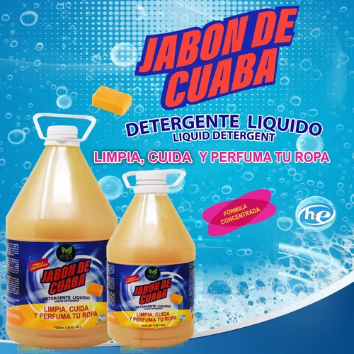 Vista 3 de Cuaba Detergente Liquido, Lava Ropa JABÓN DE CUABA 1gl