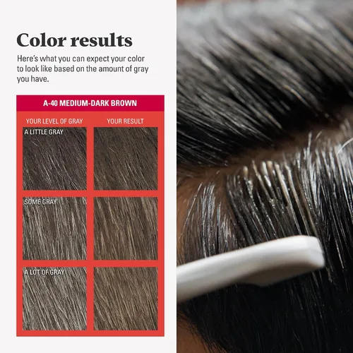 Vista 6 de Solo para hombres Auto Stop, tintura química para el cabello, 1, marrón (Medium Dark Brown)