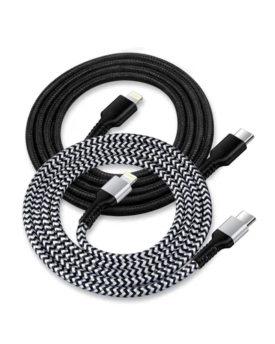 Vista 10 de Cable USB C a Lightning 4Pack/0,9 m, Certificado Apple Powerline C-Type Cargador de Carga Rápida Original Cable Lightning para iPhone 14 13 13 Pro