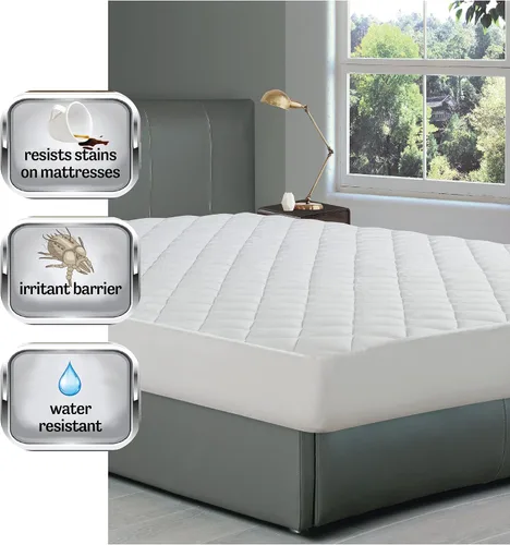 Vista 6 de All-In-One Almohadilla de colchón ajustable de bambú ultrasuave y resistente al agua, tamaño matrimonial