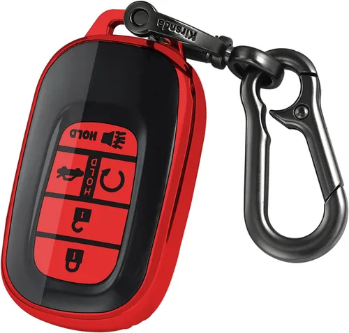 Vista 8 de Kirsnda para Honda funda para llavero, estuche con llavero, protección de TPU suave para llave/piel, 5 botones para 2022 2023 Accord Civic HR-V CR-V