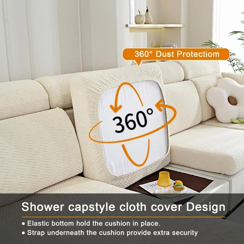 Vista 6 de Fundas de cojín para sofá, fundas de sofá mágicas, fundas lavables y elásticas para asientos seccionales y en forma de L, protectores de muebles