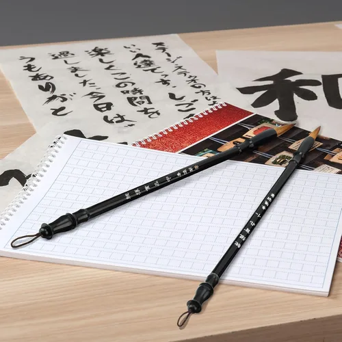 Vista 6 de 3 piezas de caligrafía china cepillo de escritura Sumi cepillo de dibujo tradicional chino bolígrafos de madera acuarela pincel para principiantes