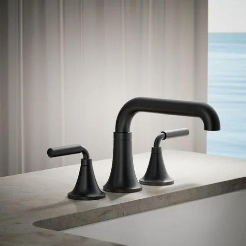 Vista 2 de Kohler T27417-4-BL Tone™ - Grifo de baño para montaje en cubierta, negro mate