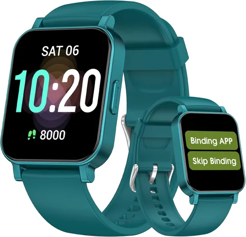 Vista 13 de TYKOIT Reloj inteligente, rastreador de fitness con pantalla táctil de 45 mm, monitor de frecuencia cardíaca, oxígeno en sangre, seguimiento