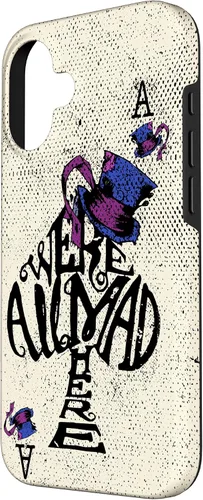 Vista 2 de iPhone 16 We're All Mad Here - Funda de Alicia en el País de las Maravillas