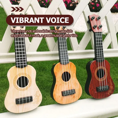 Vista 4 de STOBOK Juguete musical de guitarra para niños, mini ukelele clásico, instrumento educativo musical para niños, principiantes, escuela