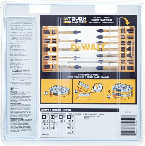 Vista 3 de DEWALT FlexTorq - Juego de puntas de destornillador de impacto, 22 piezas (DWA2FTS22IR) (paquete de 5)