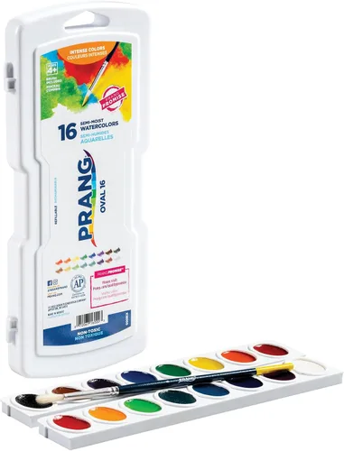 Vista 10 de Prang Juego de pintura ovalada para acuarela, 8 colores surtidos, 1 unidad