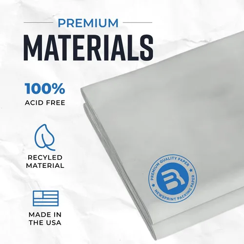 Vista 2 de Bryco Goods Hojas de papel de embalaje para mudanzas, 640 hojas, 27 x 17 pulgadas, 20 libras, fabricadas en Estados Unidos, papel de periódico