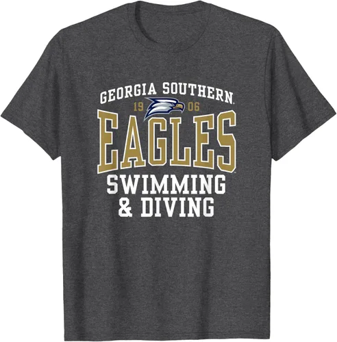 Vista 10 de Georgia Southern University Camiseta de natación y buceo Eagles, Negro