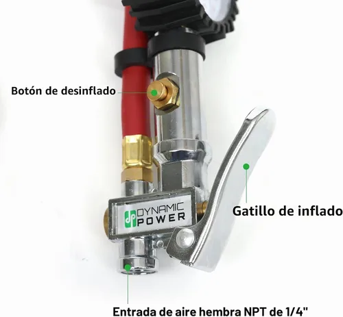 Vista 2 de Dynamic Power Mandril de 6 pulgadas de alta resistencia de doble pie Calibrado con precisión para un rendimiento de alta presión de 140 PSI