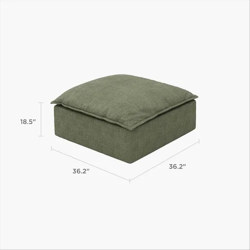 Vista 2 de Acanva Sofá modular modular para sala de estar, cómodo sofá convertible en nube, sofá de gran tamaño con otomana y fundas de felpilla lavables