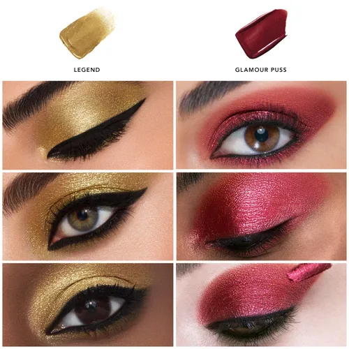 Vista 4 de HAUS LABORATORIES por Lady Gaga: Juego de sombras de ojos líquidas Glam Attack, sombras de ojos pigmentadas en juegos brillantes y metálicos