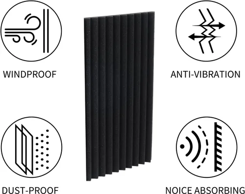 Vista 5 de Paneles laterales de aire acondicionado para ventana, kit de panel de aislamiento lateral de CA, paquete de 2 unidades de 15 pulgadas de alto x 9