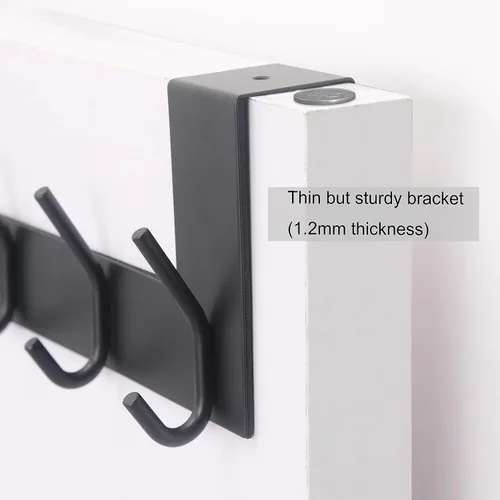 Vista 7 de WEBI Ganchos para Puerta Colgadores de Puerta: Toallero Sobre la Puerta con 6 Ganchos para Colgar, Colgador de Toallas Perchero de Puerta Colgador