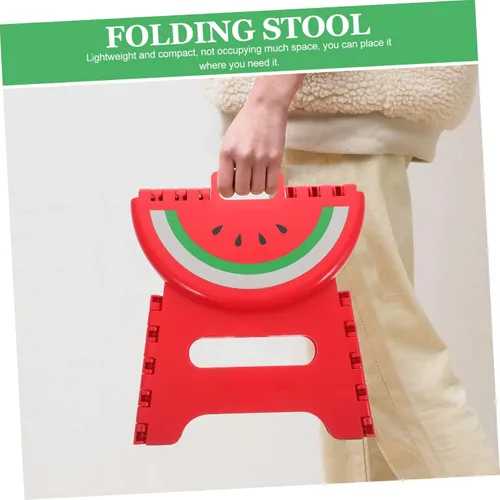 Vista 8 de KOMBIUDA Taburete portátil de plástico para niños y niñas, plegable, ligero, seguro para niños, versátil para actividades al aire libre en interiores
