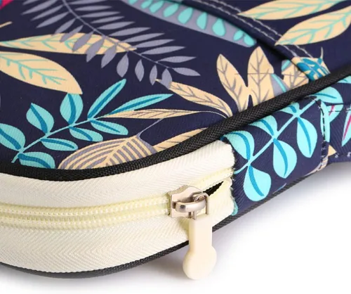 Vista 5 de A4 Portfolio Organizer Bag Handbag Document Zipper Bag File Folder Holder Pouch Case for Tablets Mobile Phones Notebooks Azul oscuro