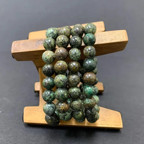 Vista 504 de Gem Avenue Handmade Round Bead Stretch Bracelet Unisex Natural Stone Beaded Jewelry for Men & Women, Elastic Wristband for Daily Wear