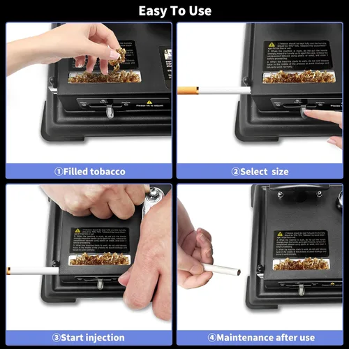 Vista 6 de ROWISE Máquina de laminación de cigarrillos, nuevo rodillo manual del inyector del tabaco del cigarrillo se adapta al tubo rodante de diámetro