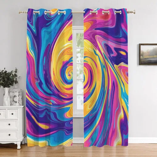 Vista 19 de Maritime Ocean Blackout Tier Curtains, Anchors Nautical Art Half Window Drapes for Kitchen with Rod Pocket,Room Darkening 2 Pack 26X24 Inches