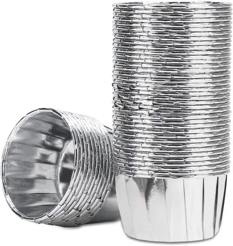 Vista 24 de EUSOAR Vasos para hornear, 50 forros para cupcakes de 3.5 onzas, forros para magdalenas de Navidad, envoltorios de cupcakes, papel para magdalenas