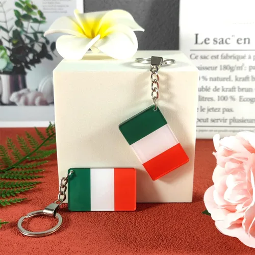 Vista 5 de QQSD Llavero con la bandera de Irlanda, llavero irlandés para llaves, mochila, equipaje y regalos, paquete de 2, Irlanda