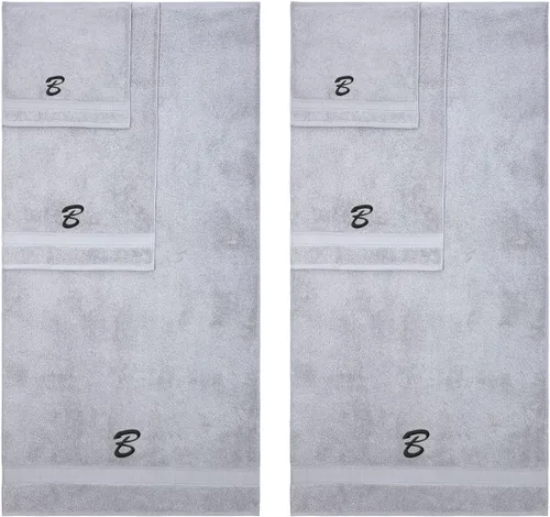 Vista 27 de Toallas con monograma, lujosas toallas personalizadas de algodón turco genuino para baño, cocina, hotel, spa, gimnasio y dormitorio universitario