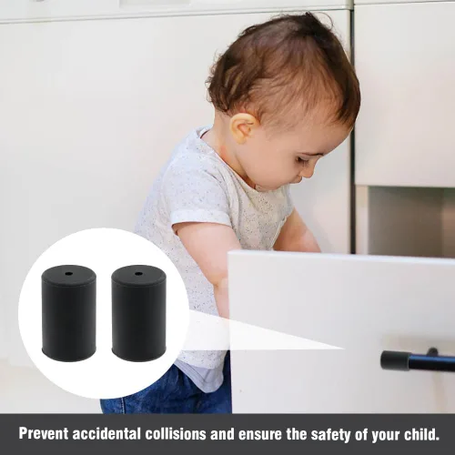 Vista 2 de Fundas para manijas de puerta, 2 protectores de silicona de seguridad para manija de puerta, protector de perilla de puerta más grueso, cubierta