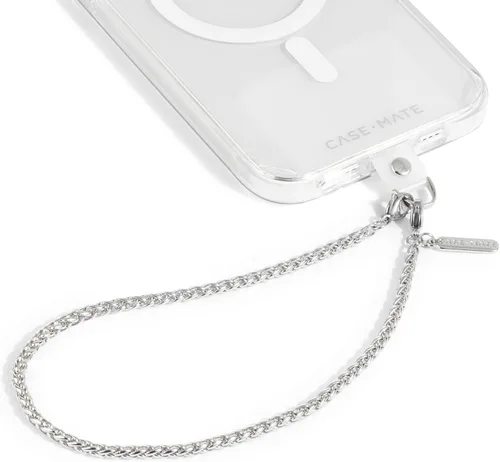 Vista 12 de Case-Mate Correa de muñeca con dije de teléfono, cadena dorada/cuero negro Detachable Anti-Theft Phone Strap - Hands-Free iPhone Wrist Strap for