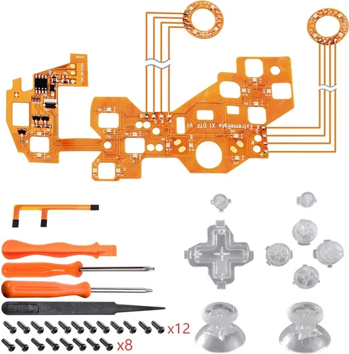 Vista 9 de eXtremeRate Kit LED de control de botón ABXY DTF para Xbox One estándar Xbox One S X 7 colores 9 modos control de botón - controlador no incluido