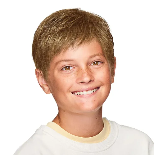 Vista 4 de Hairdo Kidz Super Mane - Peluca para niños con corte de peluquería de Hairuwear, tamaño de gorra ultra pequeña, R1416T Buttered Toast