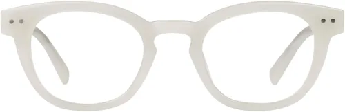 Vista 12 de eyebobs - Waylaid Gafas de lectura tradicionales y azules de primera calidad Marco redondo para caras promedio Ámbar se desvanece frente