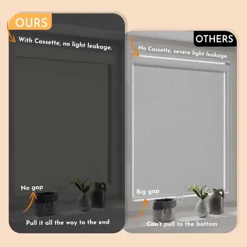 Vista 32 de Persilux Persianas enrollables opacas inalámbricas para ventanas, parada libre con cenefa, persianas de tela con aislamiento térmico, protección UV