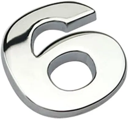 Vista 37 de Anso 1x Pegatina para Parachoques de Coche Auto de Metal Cromado DIY Letras 3D Digital Alfabeto Emblema