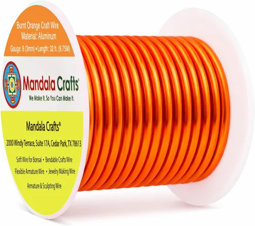 Vista 254 de Mandala Crafts - Alambre de aluminio anodizado de calibre 22 para hacer joyas - 137.2 m de alambre flexible surtido y coloreado - Doble para bonsái